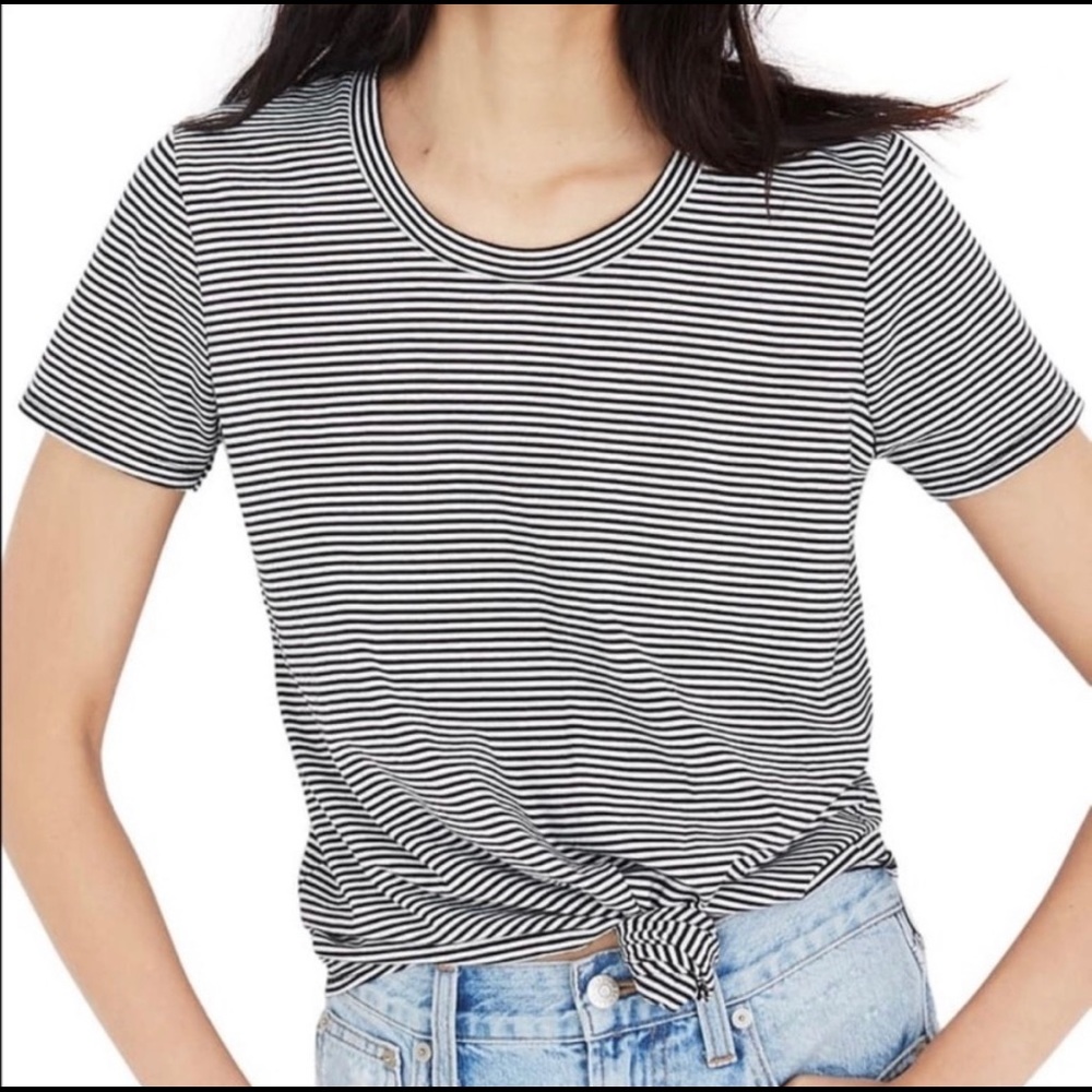 Madewell striped knot front tee